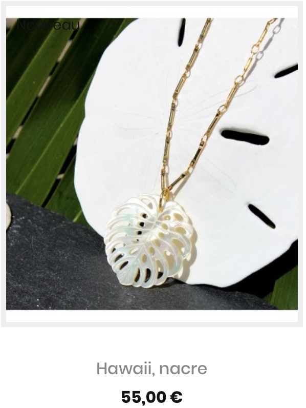 collier monstera nacre sathyne